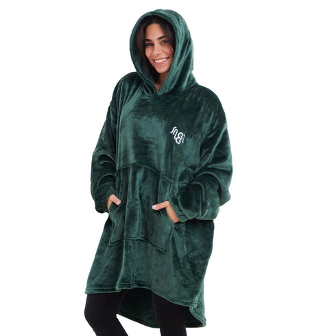 Snuggs Blanket Hoodie Green Tree Christmas